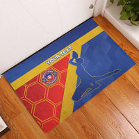 Custom Haiti Football Rubber Doormat Neg Marron Go Ayiti - Wonder Print Shop