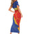 Custom Haiti Football Short Sleeve Bodycon Dress Neg Marron Go Ayiti - Wonder Print Shop