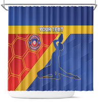 Custom Haiti Football Shower Curtain Neg Marron Go Ayiti