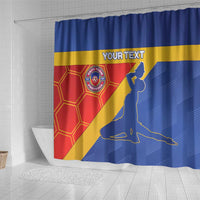 Custom Haiti Football Shower Curtain Neg Marron Go Ayiti