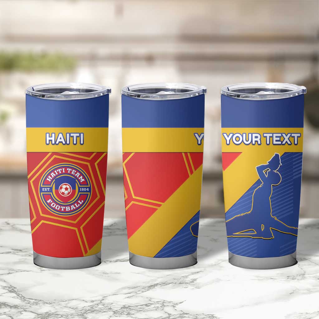Custom Haiti Football Tumbler Cup Neg Marron Go Ayiti - Wonder Print Shop