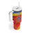 Custom Haiti Football Tumbler With Handle Neg Marron Go Ayiti - Wonder Print Shop