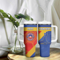 Custom Haiti Football Tumbler With Handle Neg Marron Go Ayiti - Wonder Print Shop