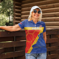 Custom Haiti Football Women Polo Shirt Neg Marron Go Ayiti - Wonder Print Shop