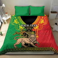 Personalised Ethiopia Bedding Set Lion Of Judah Mix African Pattern - Wonder Print Shop