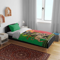 Personalised Ethiopia Bedding Set Lion Of Judah Mix African Pattern - Wonder Print Shop