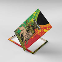Personalised Ethiopia Canvas Wall Art Lion Of Judah Mix African Pattern - Wonder Print Shop