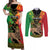 Personalised Ethiopia Couples Matching Off Shoulder Maxi Dress and Long Sleeve Button Shirt Lion Of Judah Mix African Pattern - Wonder Print Shop