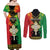 Personalised Ethiopia Couples Matching Off Shoulder Maxi Dress and Long Sleeve Button Shirt Lion Of Judah Mix African Pattern - Wonder Print Shop
