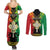 Personalised Ethiopia Couples Matching Summer Maxi Dress and Long Sleeve Button Shirt Lion Of Judah Mix African Pattern - Wonder Print Shop