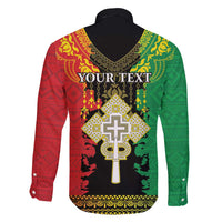 Personalised Ethiopia Family Matching Long Sleeve Bodycon Dress and Hawaiian Shirt Lion Of Judah Mix African Pattern - Wonder Print Shop