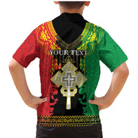 Personalised Ethiopia Family Matching Mermaid Dress and Hawaiian Shirt Lion Of Judah Mix African Pattern - Wonder Print Shop