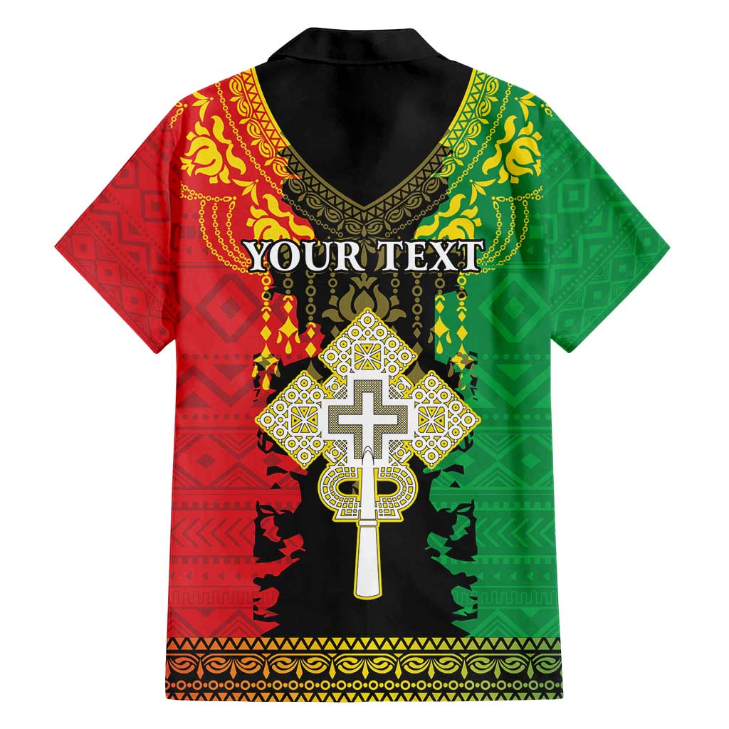 Personalised Ethiopia Family Matching Off Shoulder Maxi Dress and Hawaiian Shirt Lion Of Judah Mix African Pattern - Wonder Print Shop