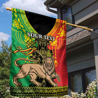 Personalised Ethiopia Garden Flag Lion Of Judah Mix African Pattern - Wonder Print Shop