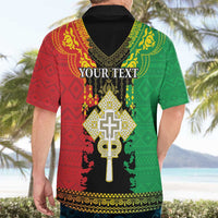 Personalised Ethiopia Hawaiian Shirt Lion Of Judah Mix African Pattern - Wonder Print Shop