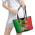 Personalised Ethiopia Leather Tote Bag Lion Of Judah Mix African Pattern - Wonder Print Shop