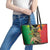 Personalised Ethiopia Leather Tote Bag Lion Of Judah Mix African Pattern - Wonder Print Shop