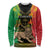 Personalised Ethiopia Long Sleeve Shirt Lion Of Judah Mix African Pattern - Wonder Print Shop