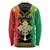 Personalised Ethiopia Long Sleeve Shirt Lion Of Judah Mix African Pattern - Wonder Print Shop