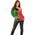 Personalised Ethiopia Off Shoulder Sweater Lion Of Judah Mix African Pattern - Wonder Print Shop