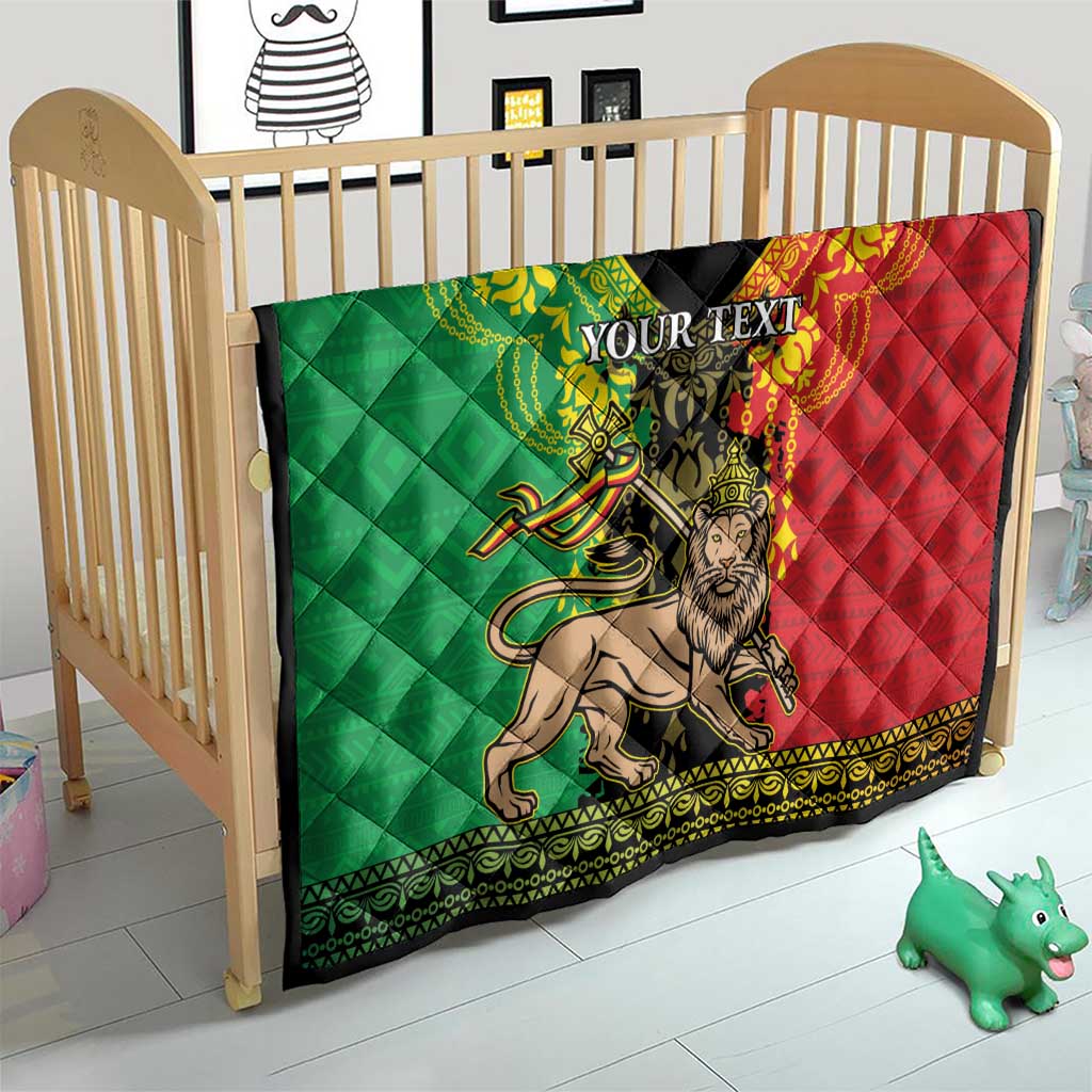 Personalised Ethiopia Quilt Lion Of Judah Mix African Pattern - Wonder Print Shop