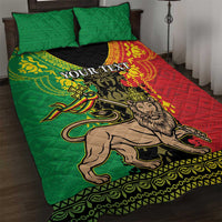 Personalised Ethiopia Quilt Bed Set Lion Of Judah Mix African Pattern - Wonder Print Shop