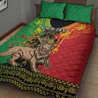 Personalised Ethiopia Quilt Bed Set Lion Of Judah Mix African Pattern - Wonder Print Shop