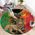 Personalised Ethiopia Round Carpet Lion Of Judah Mix African Pattern