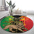 Personalised Ethiopia Round Carpet Lion Of Judah Mix African Pattern