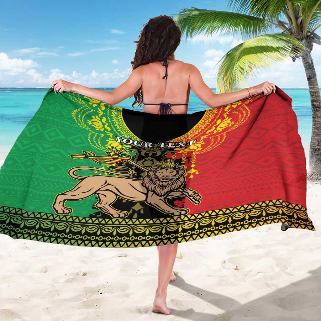 Personalised Ethiopia Sarong Lion Of Judah Mix African Pattern - Wonder Print Shop
