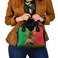 Personalised Ethiopia Shoulder Handbag Lion Of Judah Mix African Pattern