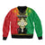 Personalised Ethiopia Sleeve Zip Bomber Jacket Lion Of Judah Mix African Pattern - Wonder Print Shop