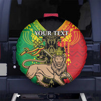 Personalised Ethiopia Spare Tire Cover Lion Of Judah Mix African Pattern - Wonder Print Shop