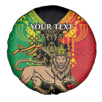 Personalised Ethiopia Spare Tire Cover Lion Of Judah Mix African Pattern - Wonder Print Shop