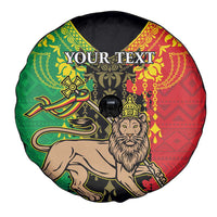 Personalised Ethiopia Spare Tire Cover Lion Of Judah Mix African Pattern - Wonder Print Shop