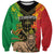 Personalised Ethiopia Sweatshirt Lion Of Judah Mix African Pattern - Wonder Print Shop