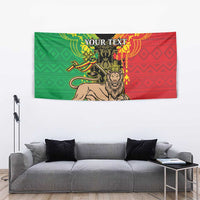 Personalised Ethiopia Tapestry Lion Of Judah Mix African Pattern - Wonder Print Shop