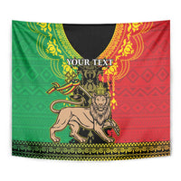 Personalised Ethiopia Tapestry Lion Of Judah Mix African Pattern - Wonder Print Shop