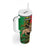 Personalised Ethiopia Tumbler With Handle Lion Of Judah Mix African Pattern - Wonder Print Shop