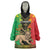 Personalised Ethiopia Wearable Blanket Hoodie Lion Of Judah Mix African Pattern - Wonder Print Shop