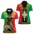 Personalised Ethiopia Women Polo Shirt Lion Of Judah Mix African Pattern - Wonder Print Shop