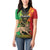 Personalised Ethiopia Women Polo Shirt Lion Of Judah Mix African Pattern - Wonder Print Shop