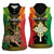 Personalised Ethiopia Women Sleeveless Polo Shirt Lion Of Judah Mix African Pattern - Wonder Print Shop