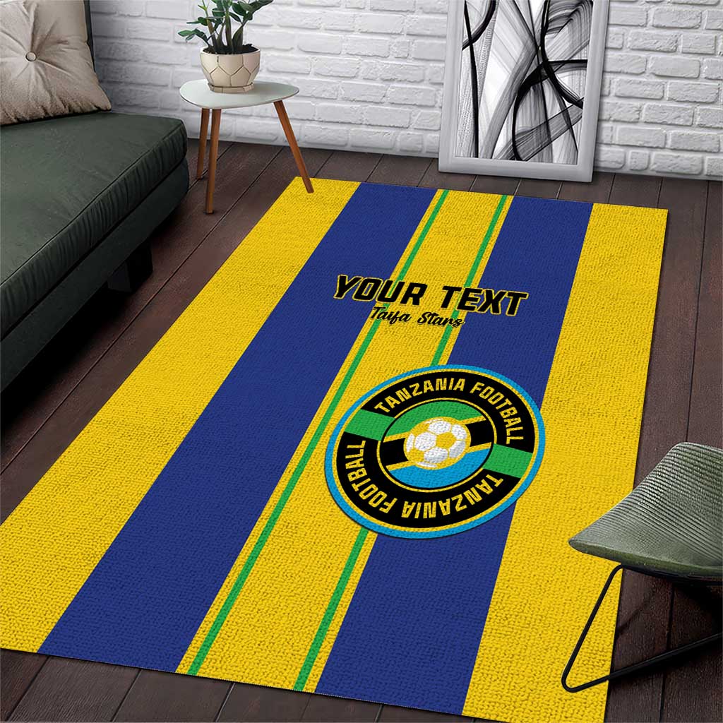 Custom Tanzania Football Area Rug Sporty Style
