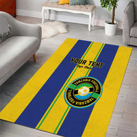Custom Tanzania Football Area Rug Sporty Style
