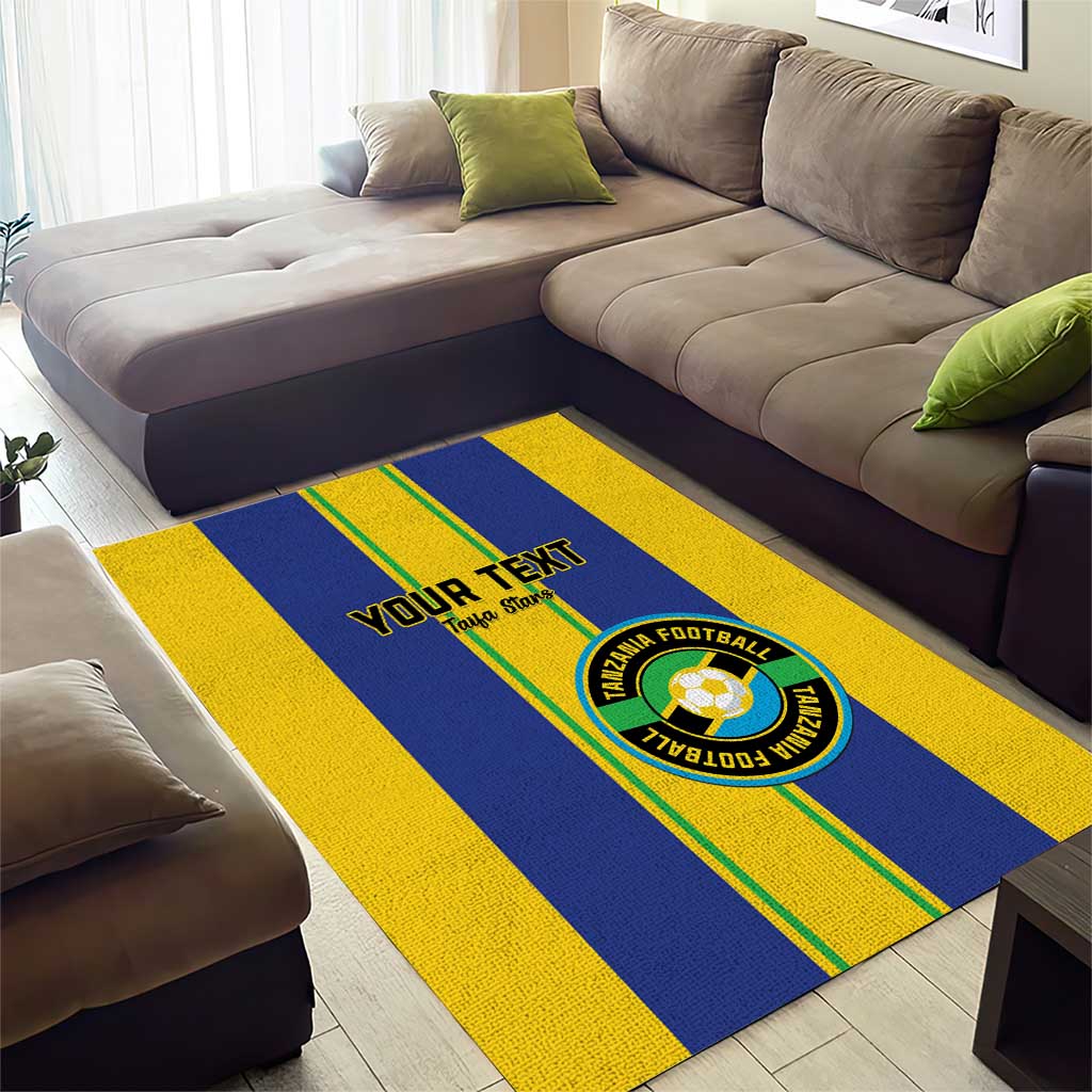 Custom Tanzania Football Area Rug Sporty Style