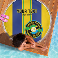 Custom Tanzania Football Beach Blanket Sporty Style
