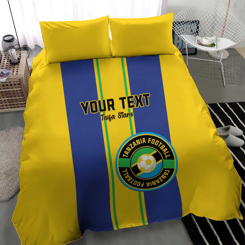 Custom Tanzania Football Bedding Set Sporty Style