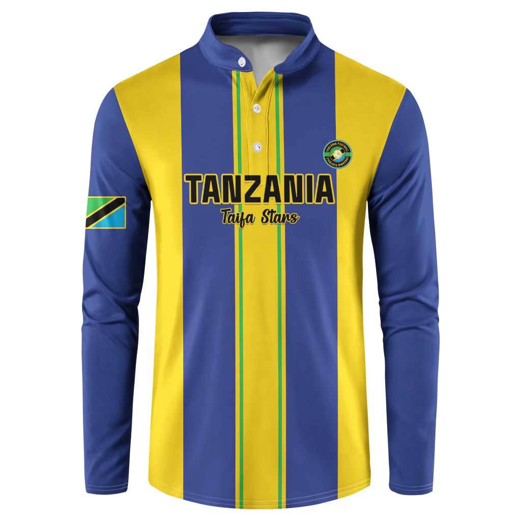 Custom Tanzania Football Button Sweatshirt Sporty Style