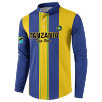 Custom Tanzania Football Button Sweatshirt Sporty Style